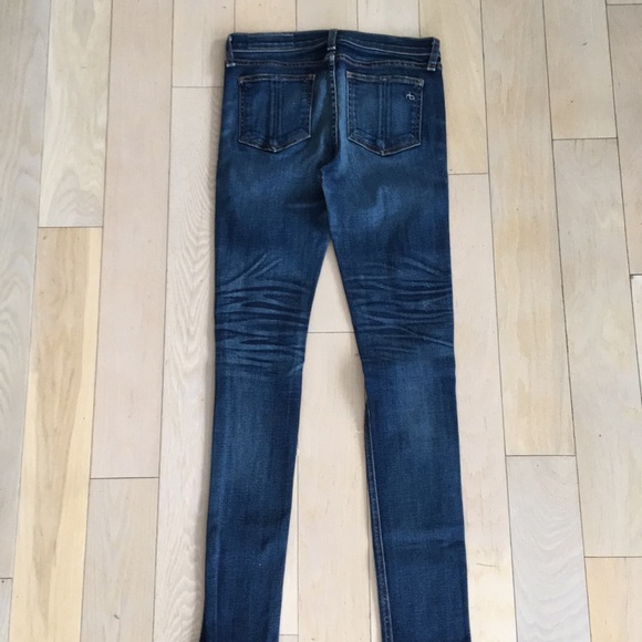 Rag & bone distressed w holes skinny jean size 26 - Picture 4 of 5